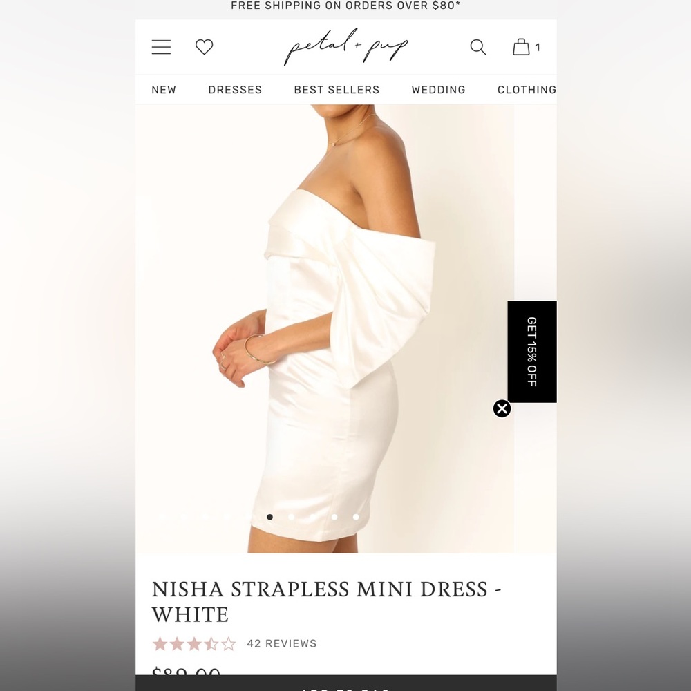 Petal & Pup Nisha Strapless Mini Dress
